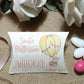 SCATOLA CUSCINO BATTESIMO - Elefantino mongolfiera rosa
