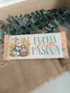 TAVOLETTA DI CIOCCOLATO BUONA PASQUA - coniglietto con cestino