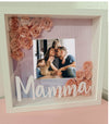 SHADOW BOX INSERTO PER FOTO + SCRITTA "MAMMA"
